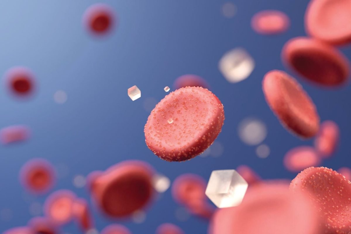 CG illustration of glucose in your blood