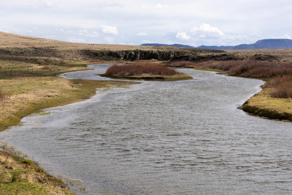 The Rio Grande flows through the San Luis Valley on May 5. Credit: Jacob Spetzler/Inside Climate News